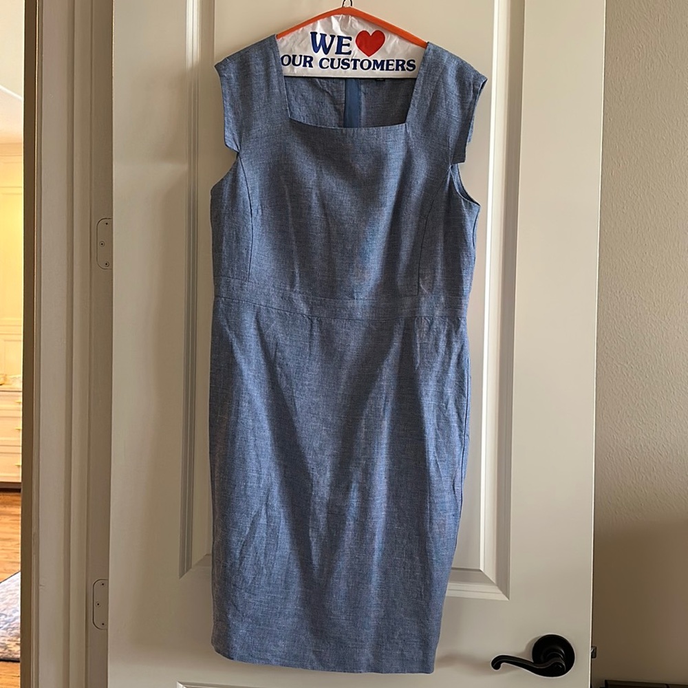 Ann Taylor Linen pencil dress